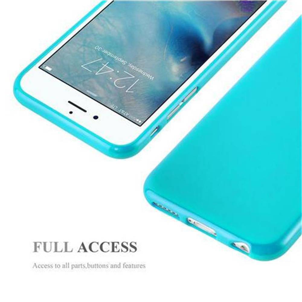 Cadorabo Schutzhülle für Apple iPhone 6 / 6S Hülle in Blau TPU Etui Hülle Case Cover