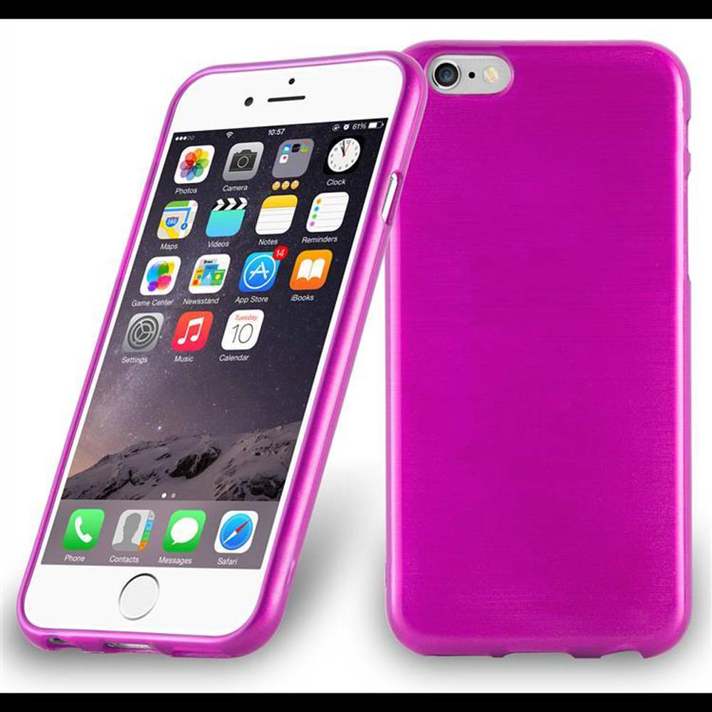 Cadorabo Hülle für Apple iPhone 6 / 6S Schutz Hülle in Rosa Schutzhülle TPU Silikon Etui Case Cover