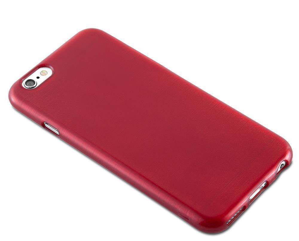 Cadorabo Hülle für Apple iPhone 6 / 6S Schutz Hülle in Rot Schutzhülle TPU Silikon Etui Case Cover