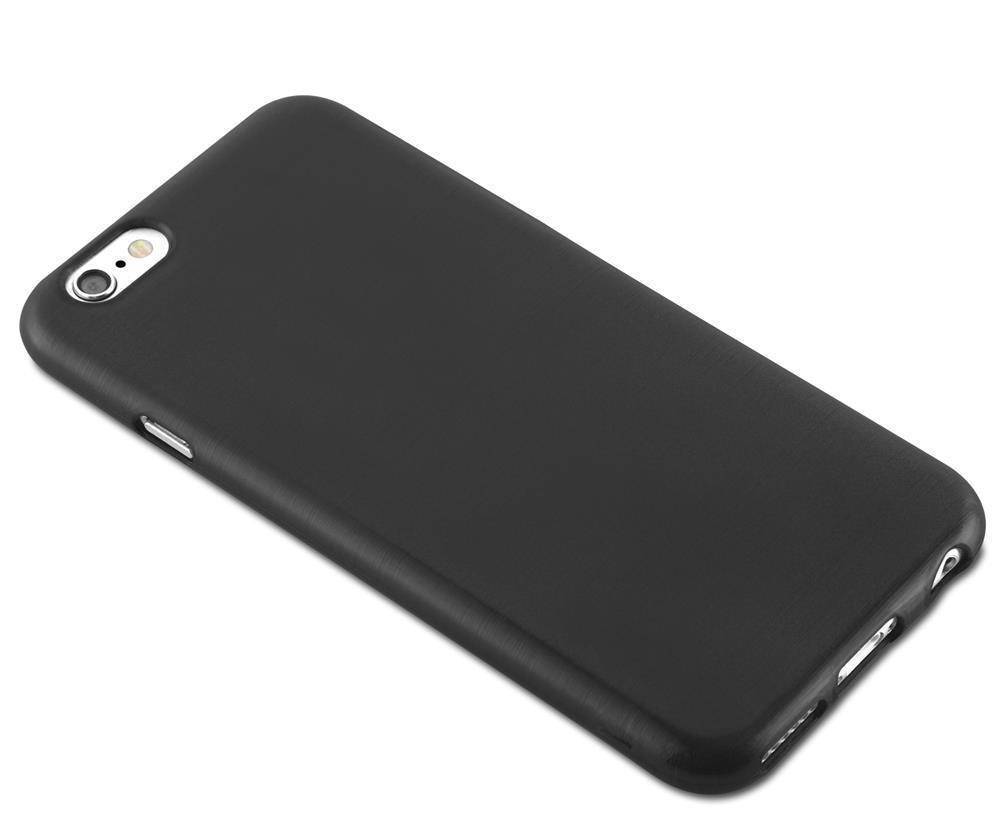 Cadorabo Hülle für Apple iPhone 6 PLUS / 6S PLUS Schutz Hülle in Schwarz Schutzhülle TPU Silikon Etui Case Cover