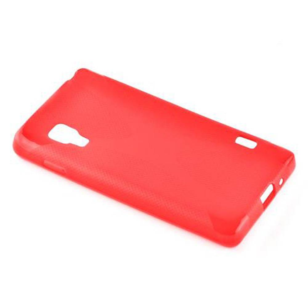 Cadorabo Schutzhülle für LG L5 II (2. SIM) Hülle in Rot Handyhülle Case TPU Silikon Etui