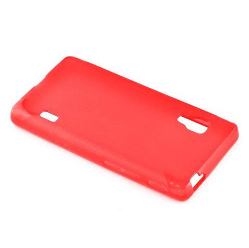 Cadorabo Schutzhülle für LG L5 II (2. SIM) Hülle in Rot Handyhülle Case TPU Silikon Etui