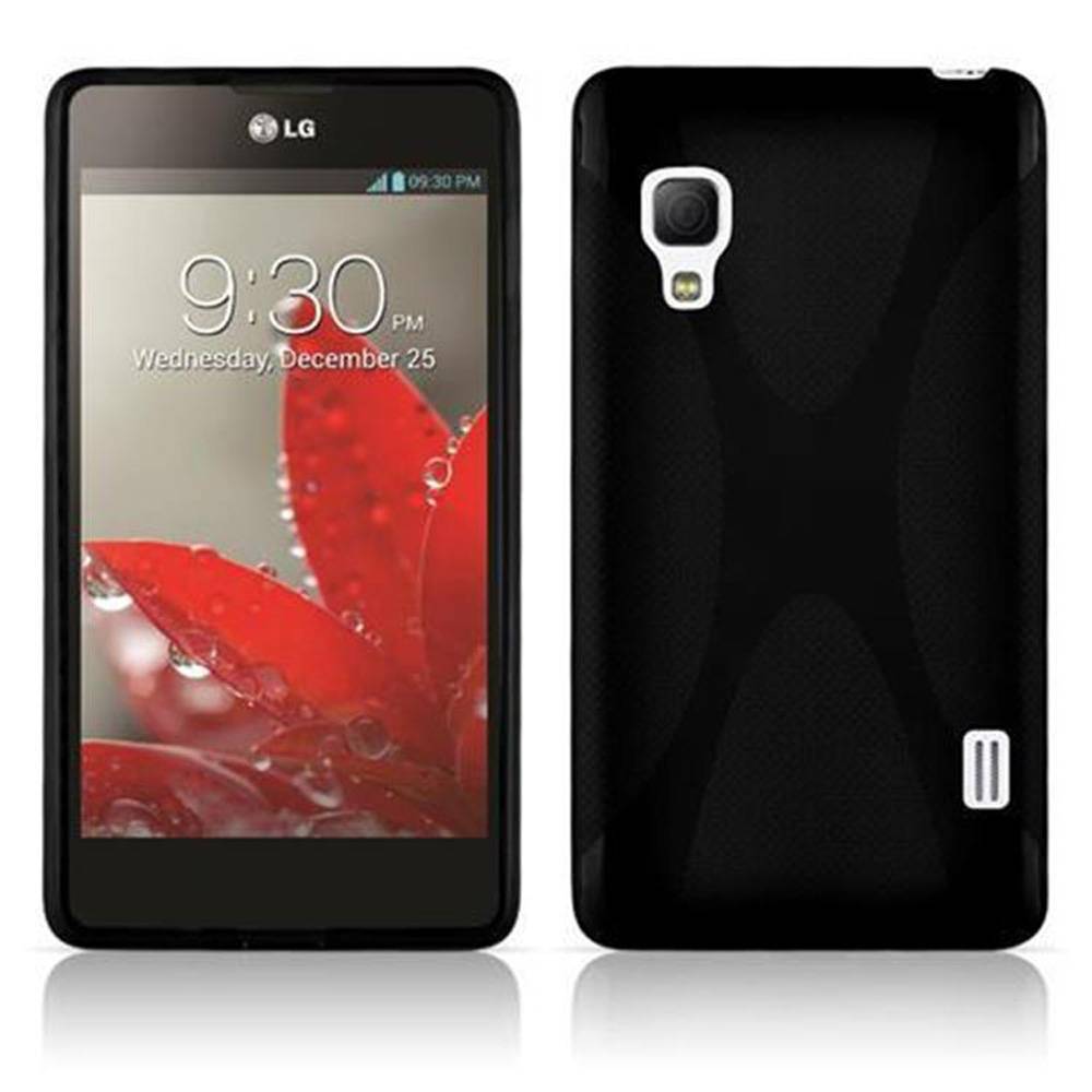 Cadorabo Schutzhülle für LG L5 II (2. SIM) Hülle in Schwarz Handyhülle Case TPU Silikon Etui