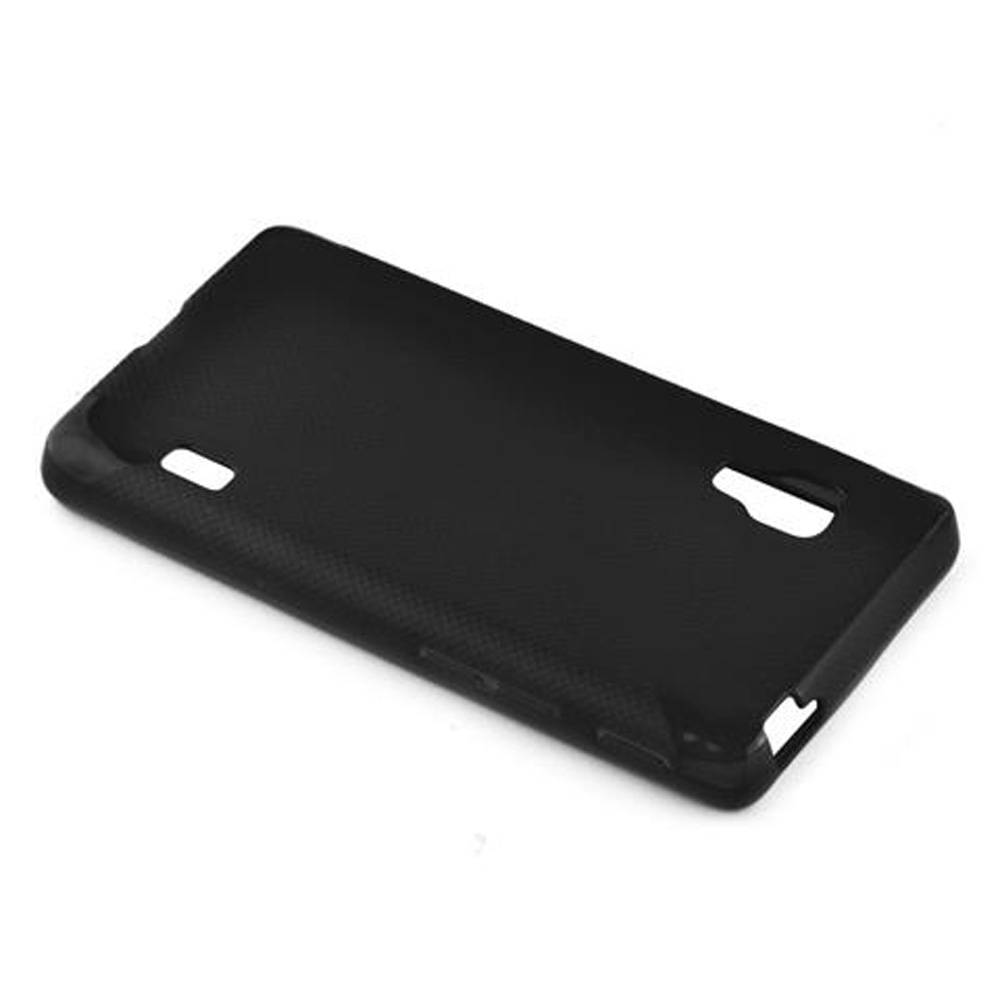 Cadorabo Schutzhülle für LG L5 II (2. SIM) Hülle in Schwarz Handyhülle Case TPU Silikon Etui