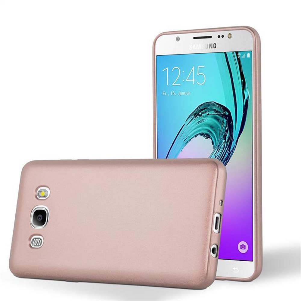 Cadorabo Schutzhülle für Samsung Galaxy J7 2016 Hülle in Rosa Handyhülle TPU Silikon Etui Cover Case