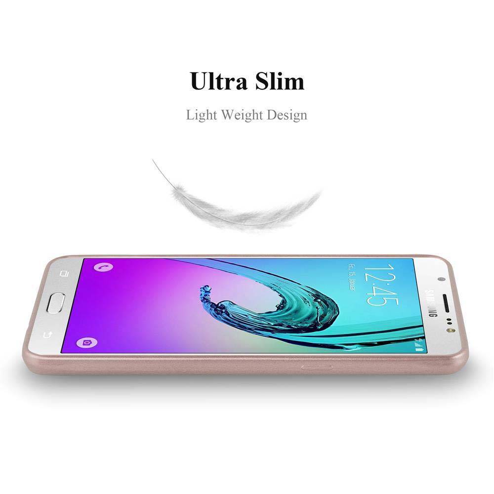 Cadorabo Schutzhülle für Samsung Galaxy J7 2016 Hülle in Rosa Handyhülle TPU Silikon Etui Cover Case