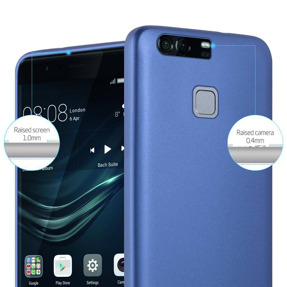 Cadorabo Schutzhülle für Huawei P9 PLUS Hülle in Blau Handyhülle TPU Silikon Etui Cover Case