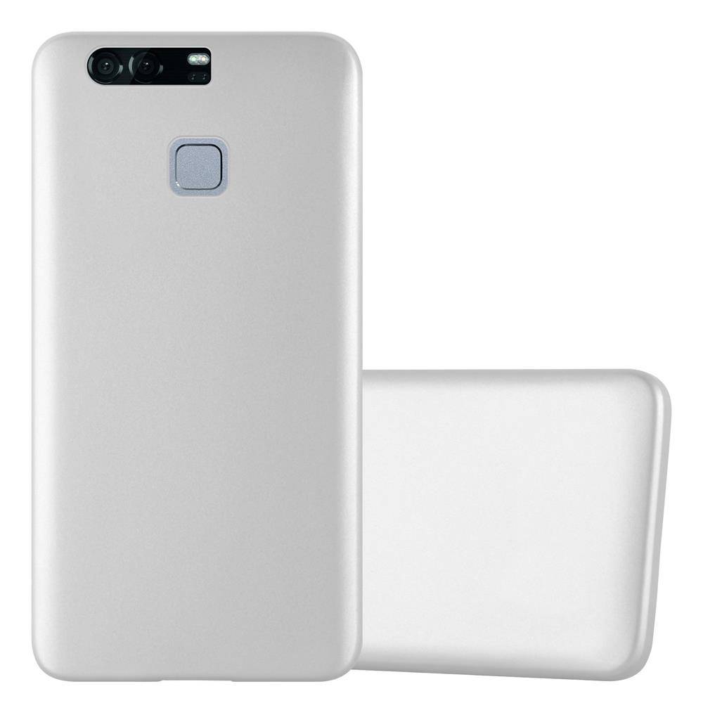 Cadorabo Schutzhülle für Huawei P9 PLUS Hülle in Silber Handyhülle TPU Silikon Etui Cover Case