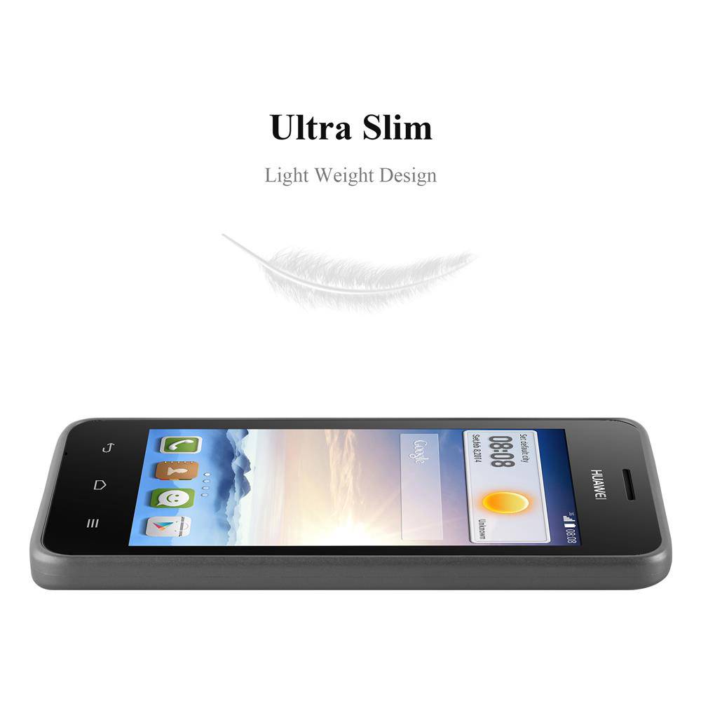 Cadorabo Schutzhülle für Huawei Y3 / Y3C / Y330 / Y331 / Y360 Hülle in Grau Handyhülle TPU Silikon Etui Cover Case