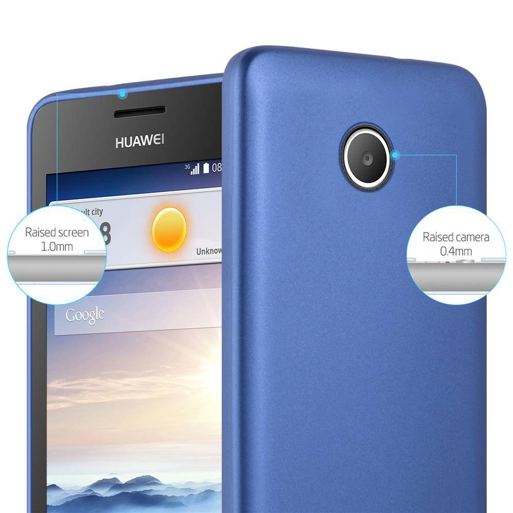 Cadorabo Schutzhülle für Huawei Y3 / Y3C / Y330 / Y331 / Y360 Hülle in Blau Handyhülle TPU Silikon Etui Cover Case