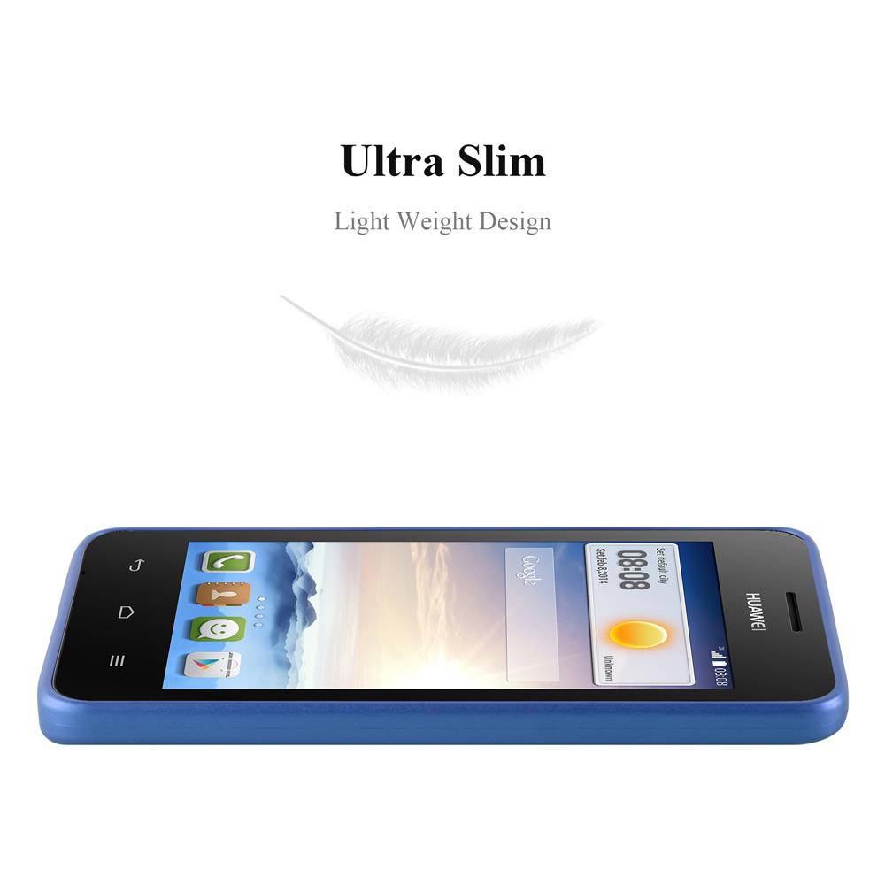 Cadorabo Schutzhülle für Huawei Y3 / Y3C / Y330 / Y331 / Y360 Hülle in Blau Handyhülle TPU Silikon Etui Cover Case