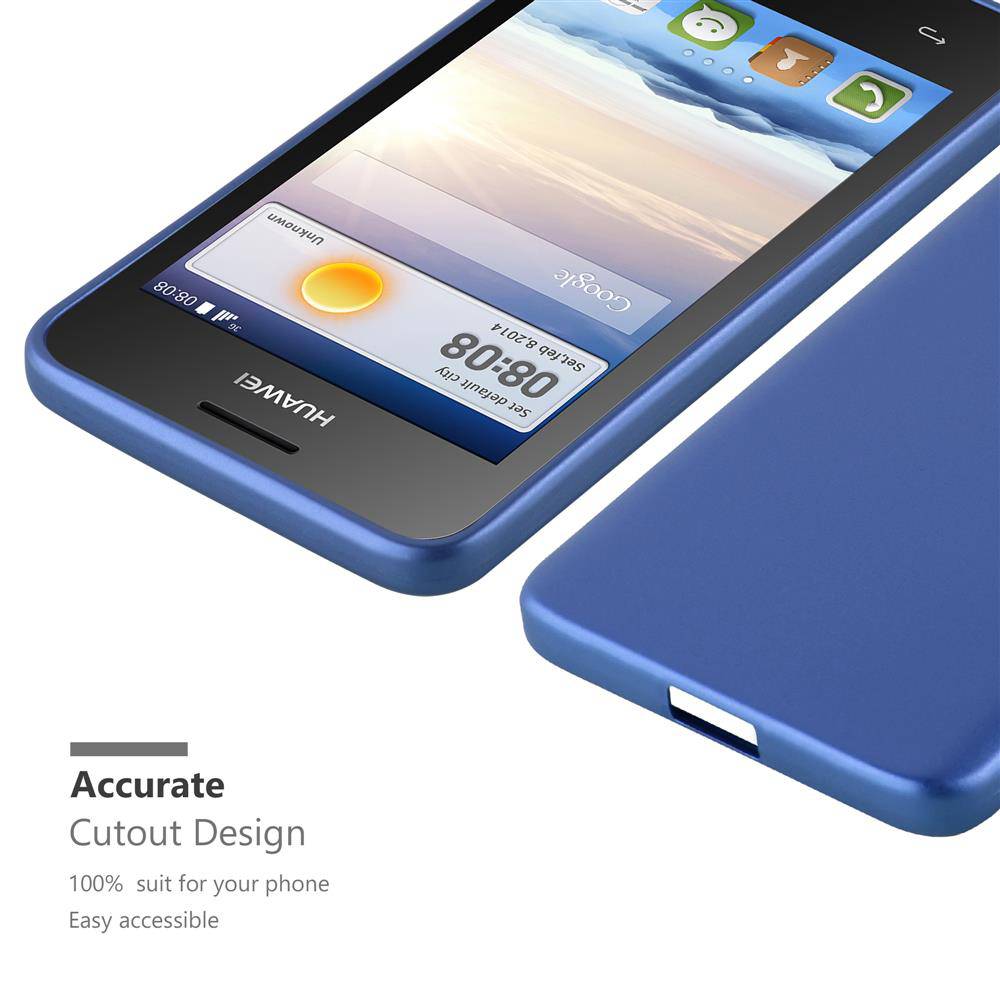 Cadorabo Schutzhülle für Huawei Y3 / Y3C / Y330 / Y331 / Y360 Hülle in Blau Handyhülle TPU Silikon Etui Cover Case