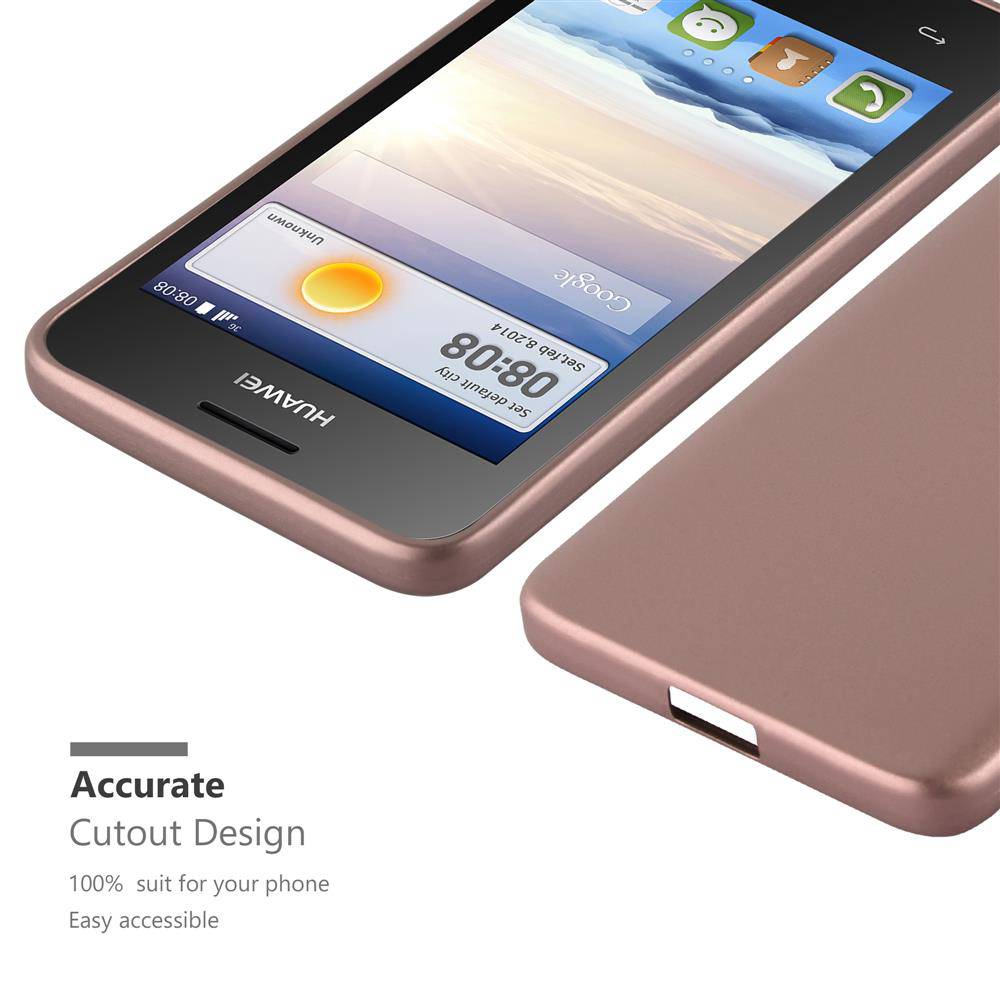 Cadorabo Schutzhülle für Huawei Y3 / Y3C / Y330 / Y331 / Y360 Hülle in Rosa Handyhülle TPU Silikon Etui Cover Case