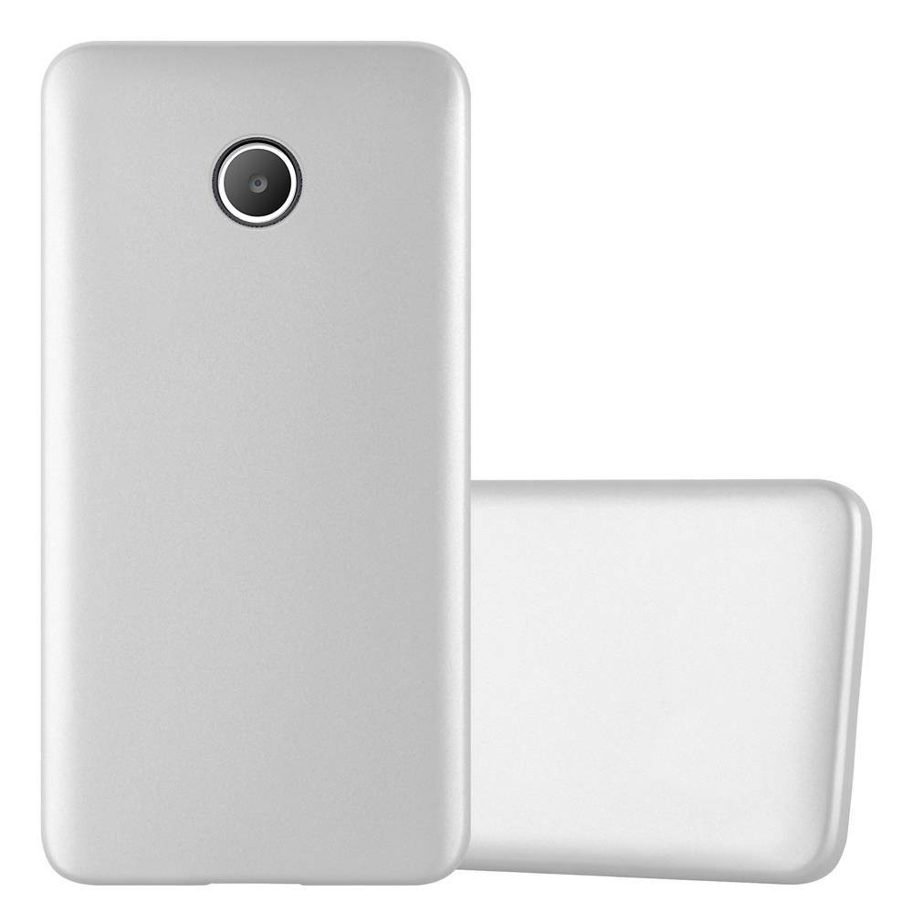 Cadorabo Schutzhülle für Huawei Y3 / Y3C / Y330 / Y331 / Y360 Hülle in Silber Handyhülle TPU Silikon Etui Cover Case