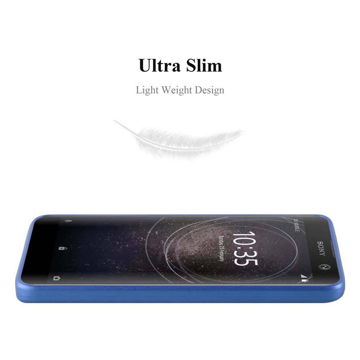 Cadorabo Schutzhülle für Sony Xperia XA2 Hülle in Blau Handyhülle TPU Silikon Etui Cover Case