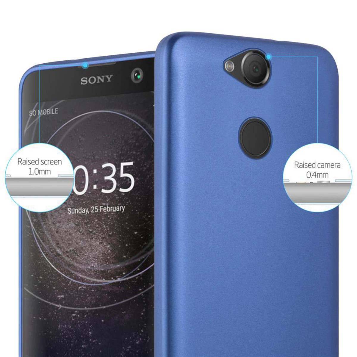 Cadorabo Schutzhülle für Sony Xperia XA2 Hülle in Blau Handyhülle TPU Silikon Etui Cover Case