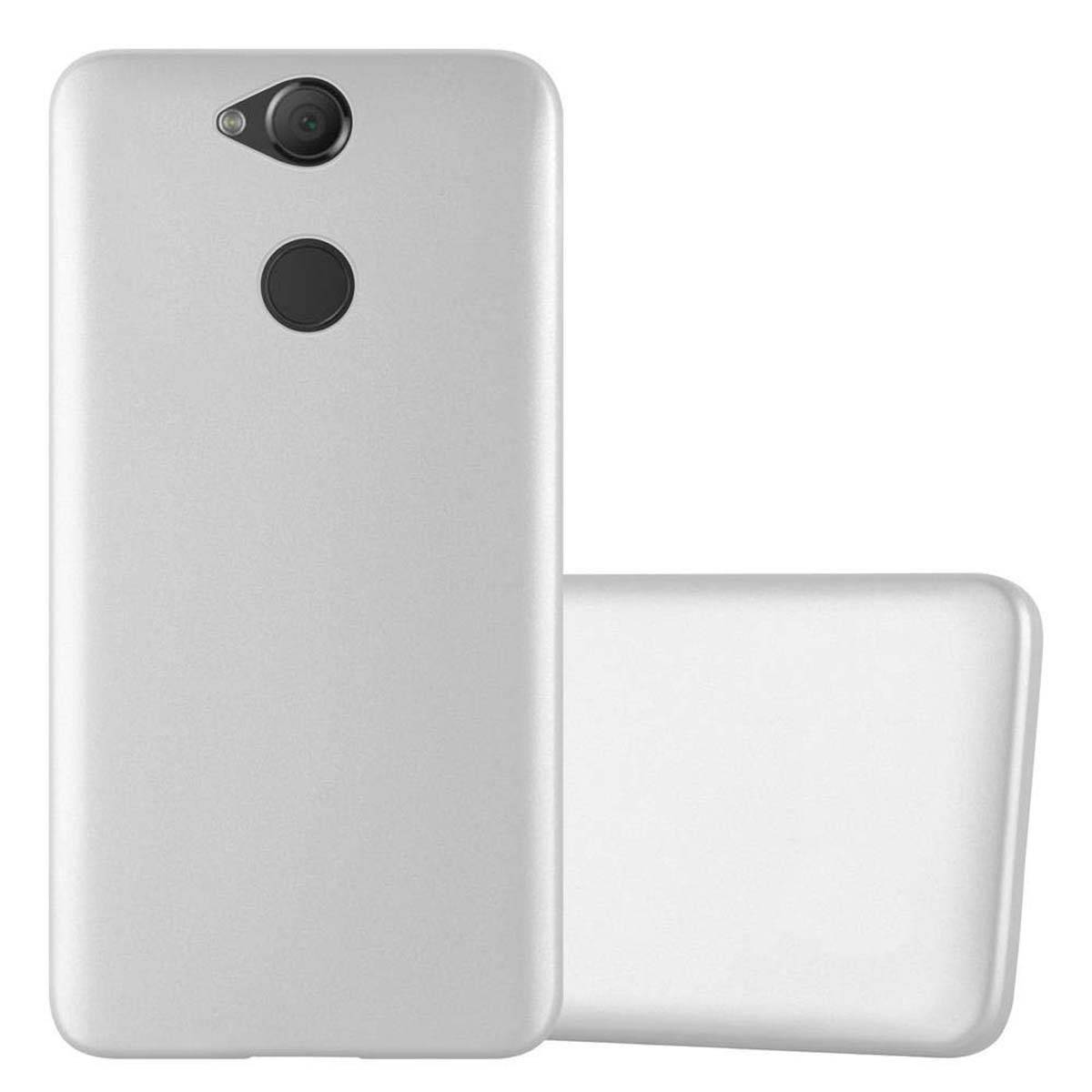 Cadorabo Schutzhülle für Sony Xperia XA2 Hülle in Silber Handyhülle TPU Silikon Etui Cover Case
