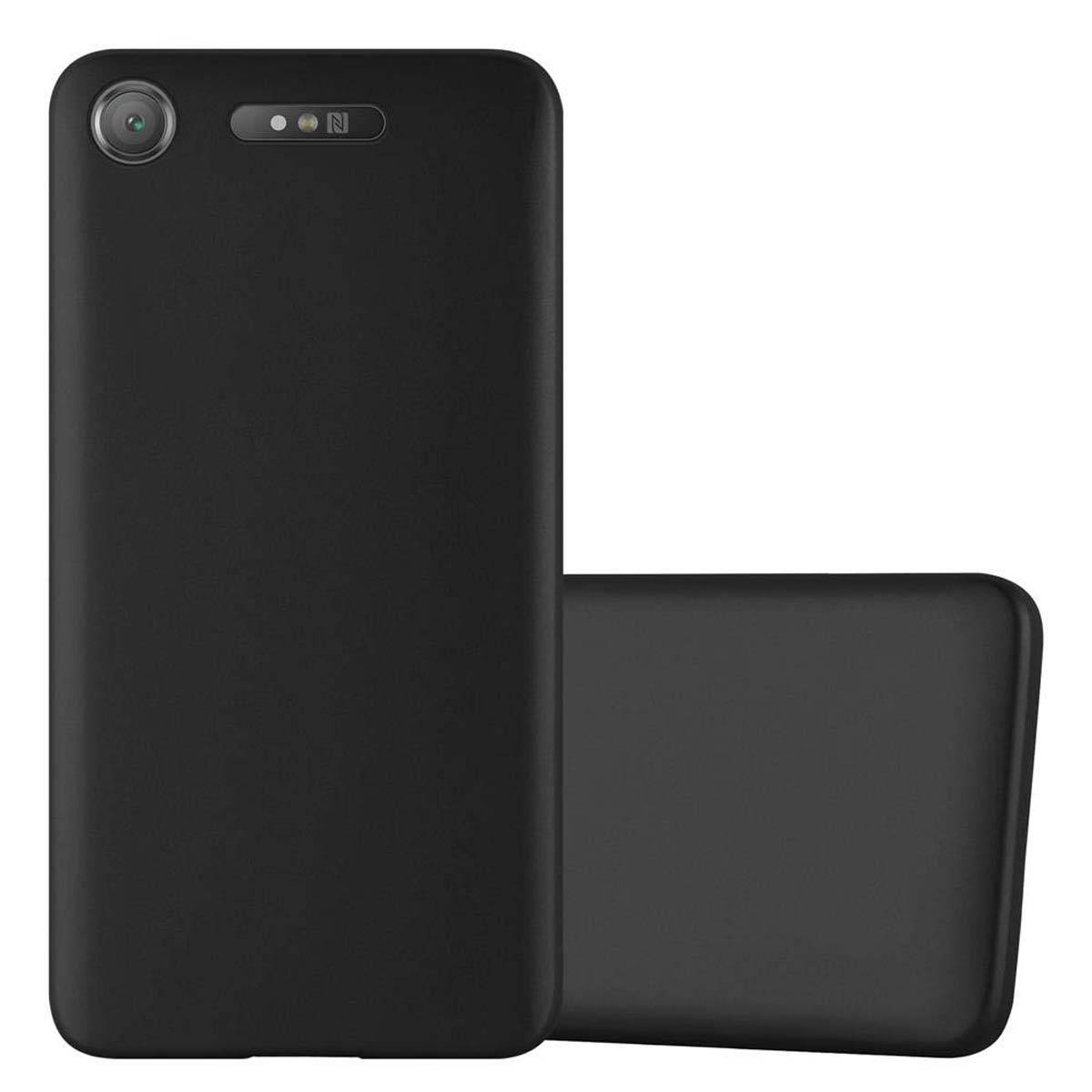 Cadorabo Schutzhülle für Sony Xperia XZ1 Hülle in Schwarz Handyhülle TPU Silikon Etui Cover Case