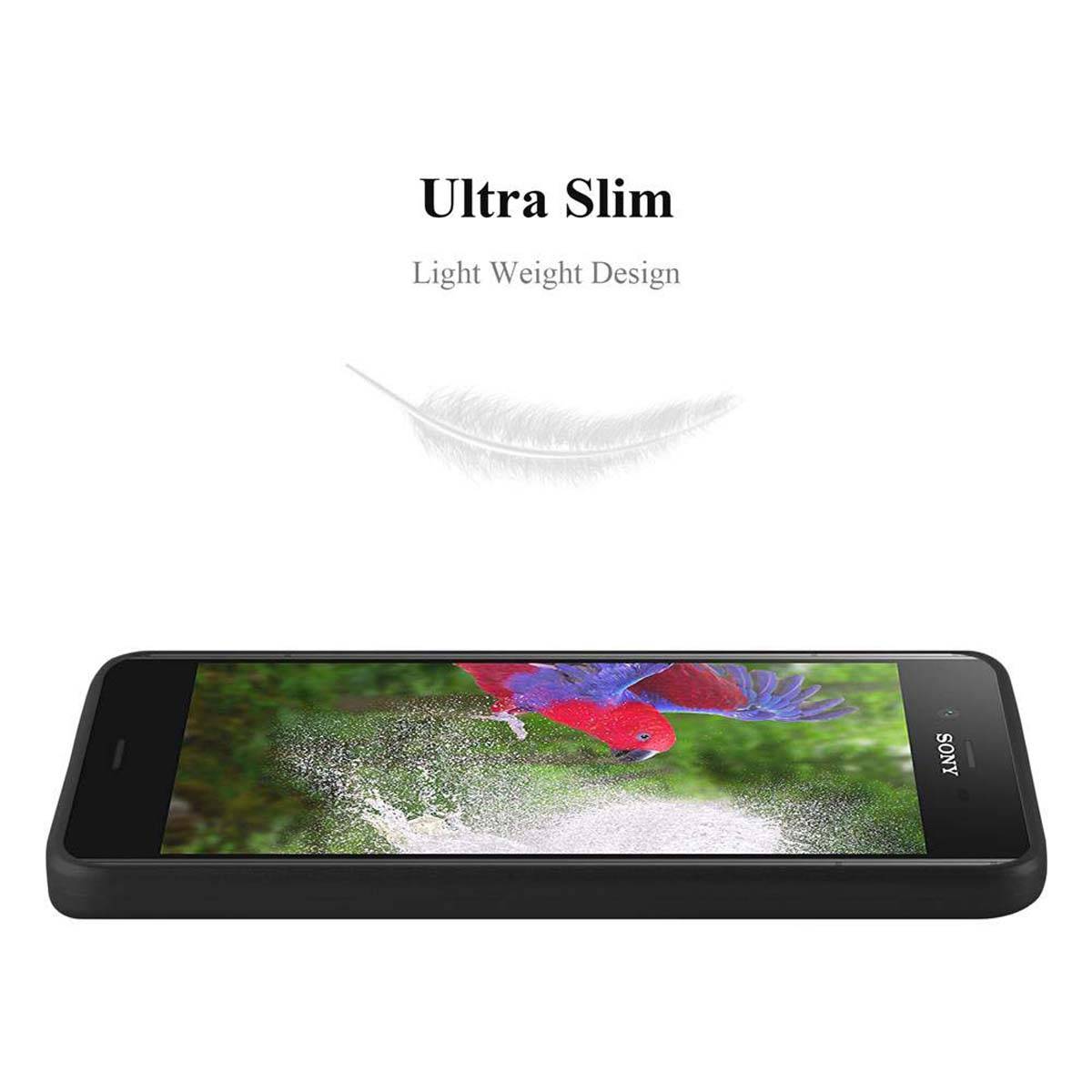 Cadorabo Schutzhülle für Sony Xperia XZ1 Hülle in Schwarz Handyhülle TPU Silikon Etui Cover Case