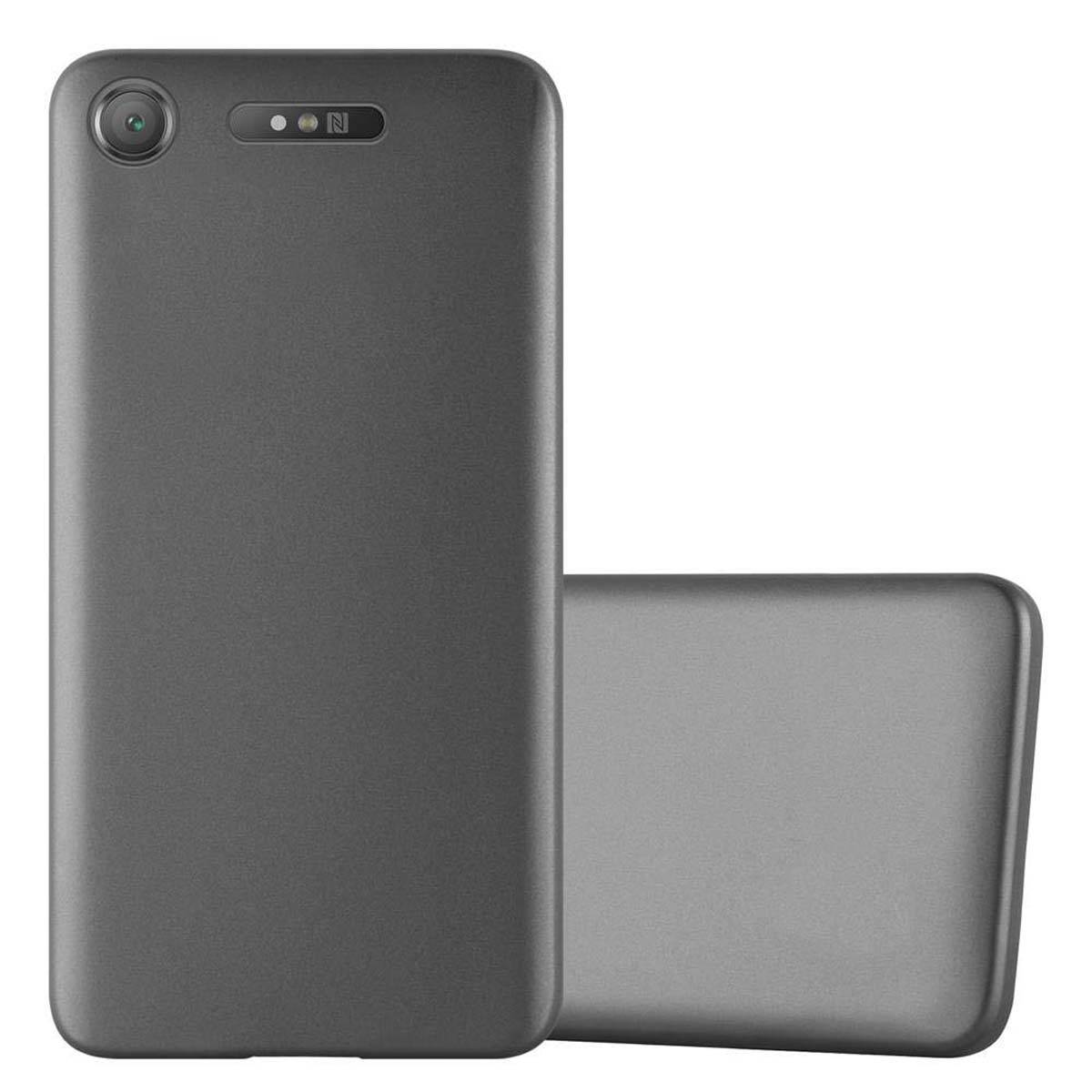Cadorabo Schutzhülle für Sony Xperia XZ1 Hülle in Grau Handyhülle TPU Silikon Etui Cover Case