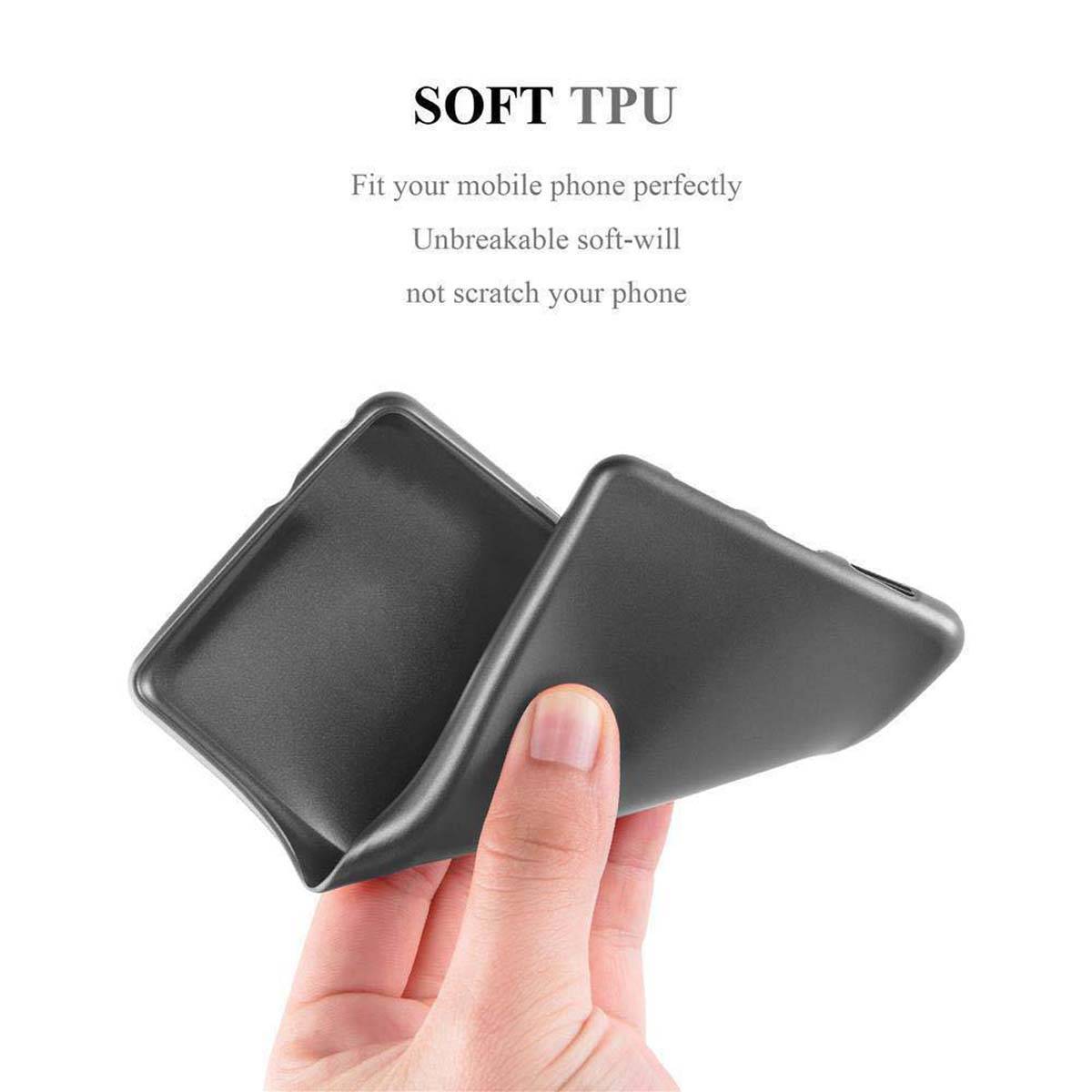 Cadorabo Schutzhülle für Sony Xperia XZ1 Hülle in Grau Handyhülle TPU Silikon Etui Cover Case