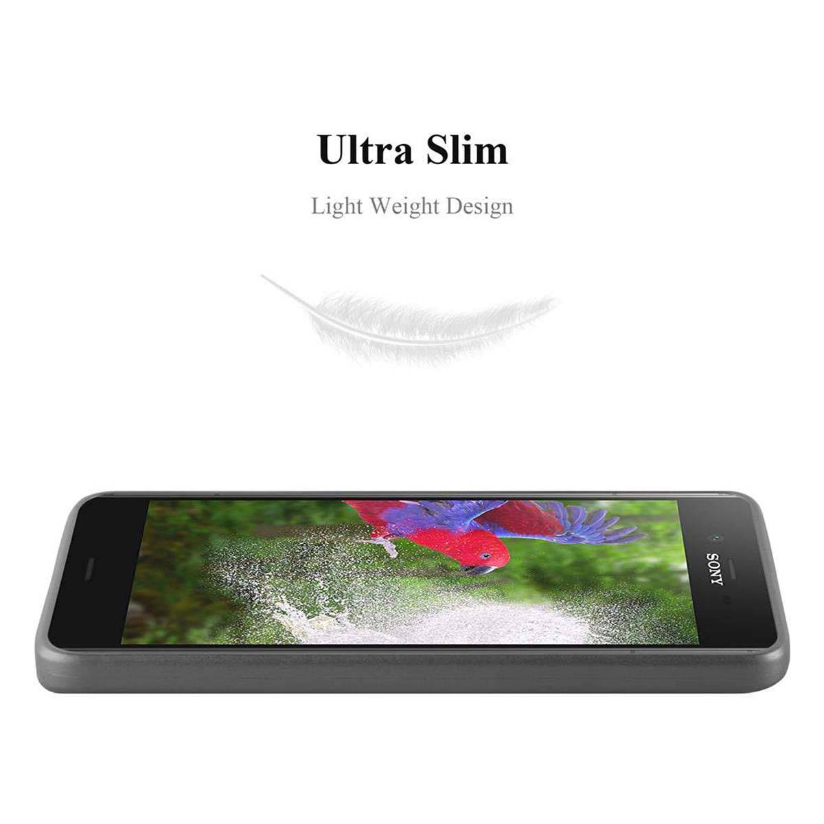 Cadorabo Schutzhülle für Sony Xperia XZ1 Hülle in Grau Handyhülle TPU Silikon Etui Cover Case