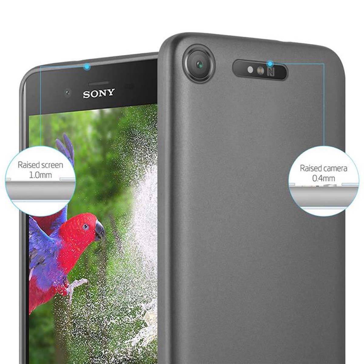 Cadorabo Schutzhülle für Sony Xperia XZ1 Hülle in Grau Handyhülle TPU Silikon Etui Cover Case