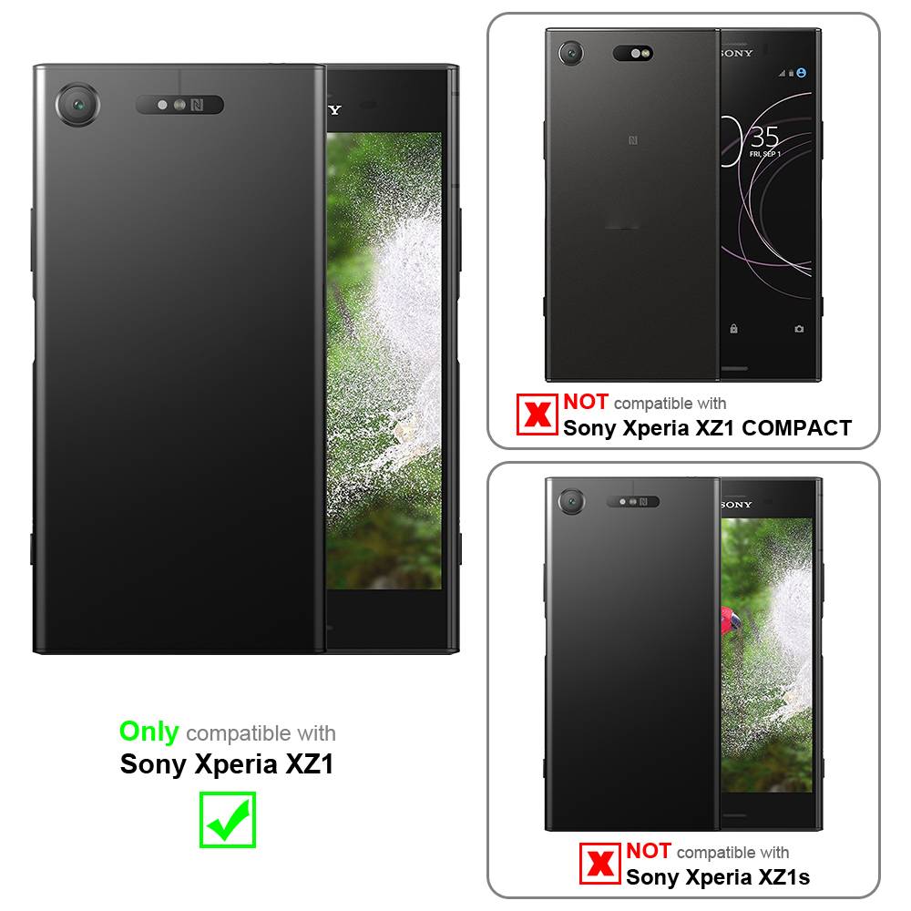 Cadorabo Schutzhülle für Sony Xperia XZ1 Hülle in Grau Handyhülle TPU Silikon Etui Cover Case