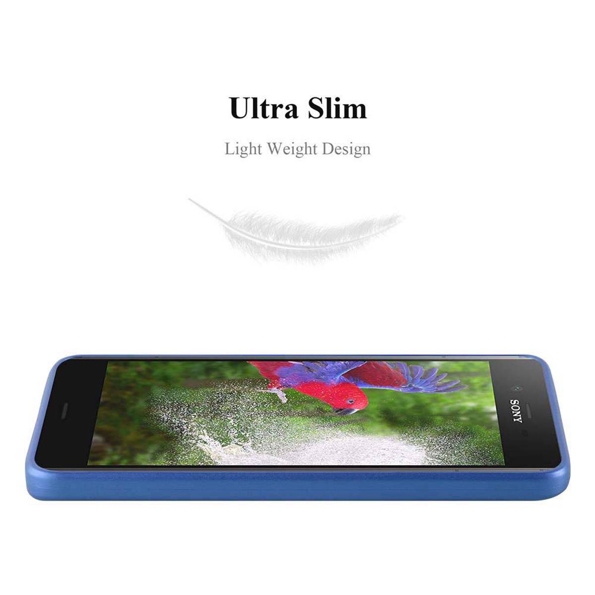Cadorabo Schutzhülle für Sony Xperia XZ1 Hülle in Blau Handyhülle TPU Silikon Etui Cover Case