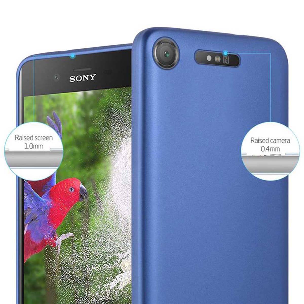 Cadorabo Schutzhülle für Sony Xperia XZ1 Hülle in Blau Handyhülle TPU Silikon Etui Cover Case