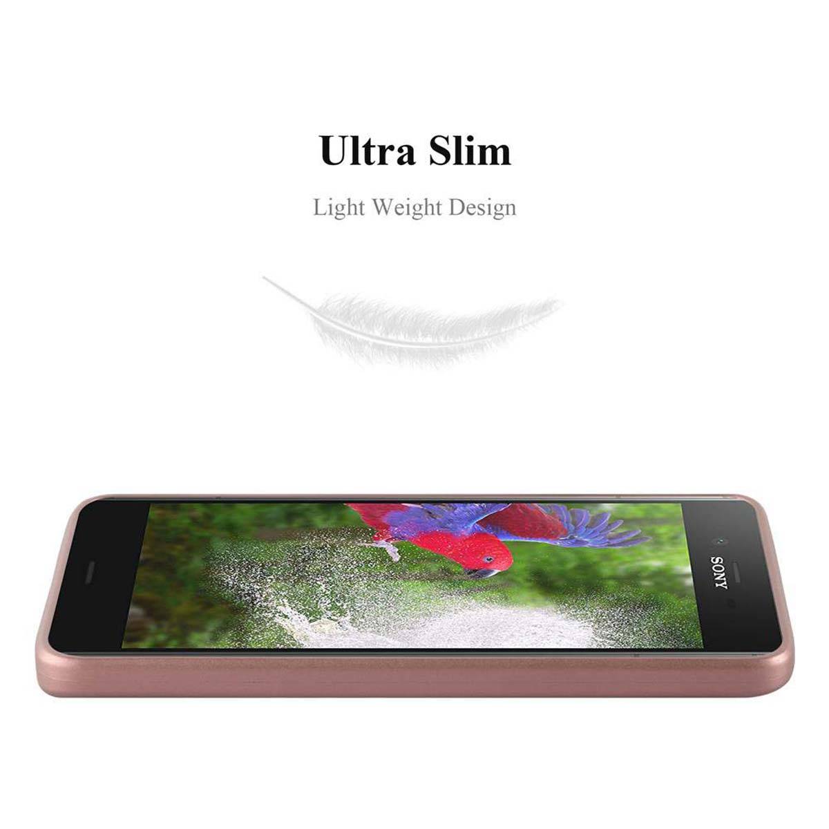 Cadorabo Schutzhülle für Sony Xperia XZ1 Hülle in Rosa Handyhülle TPU Silikon Etui Cover Case