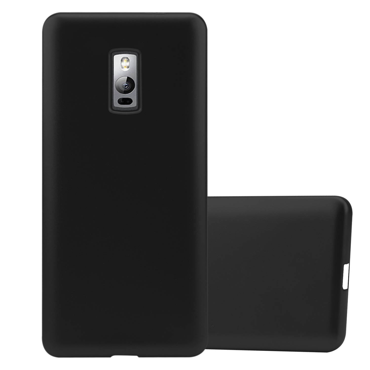 Cadorabo Schutzhülle für OnePlus ONE Hülle in Schwarz Handyhülle TPU Silikon Etui Cover Case