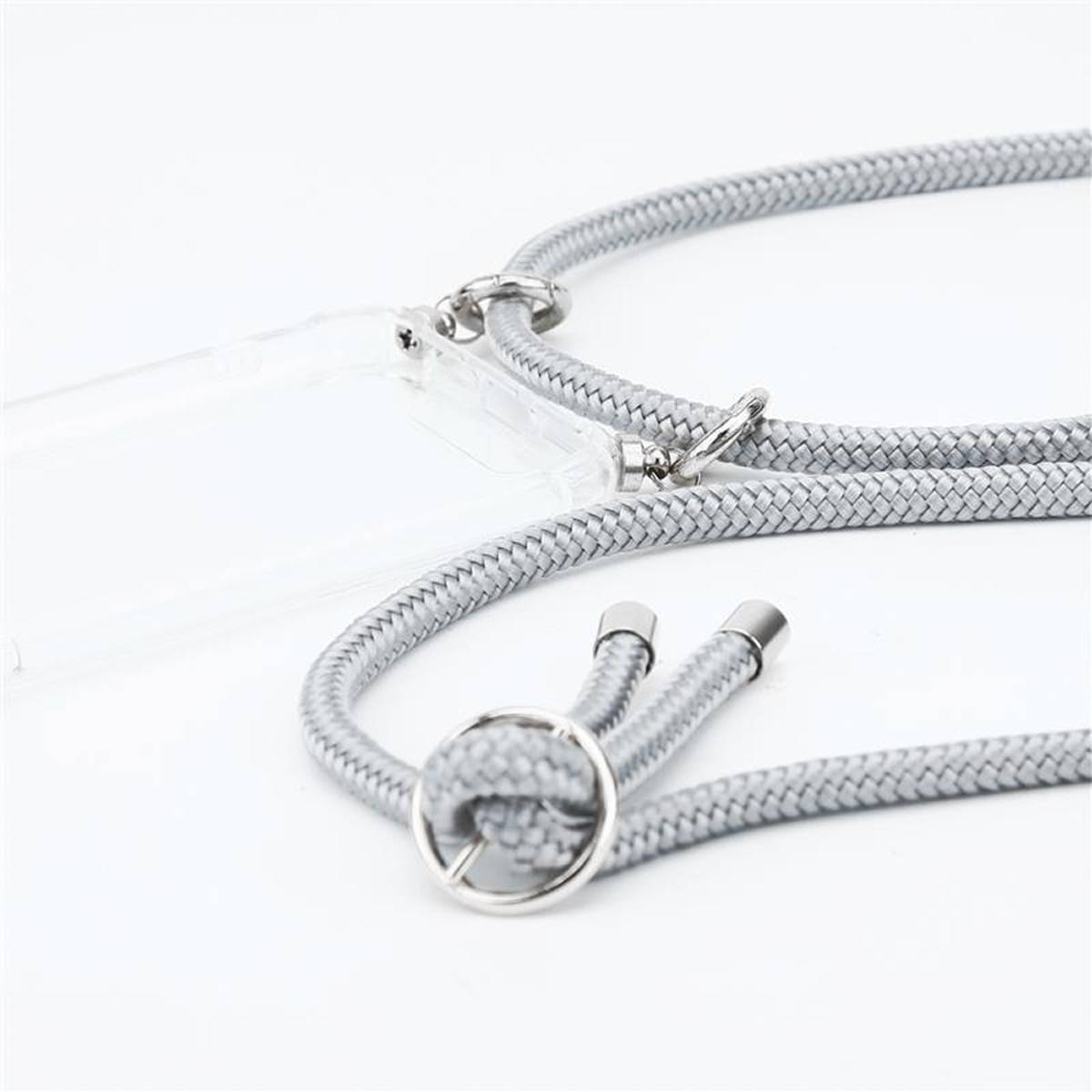 Cadorabo Schutzhülle für Samsung Galaxy A31 Hülle in Grau Handy Kette Kordel abnehmbares Etui