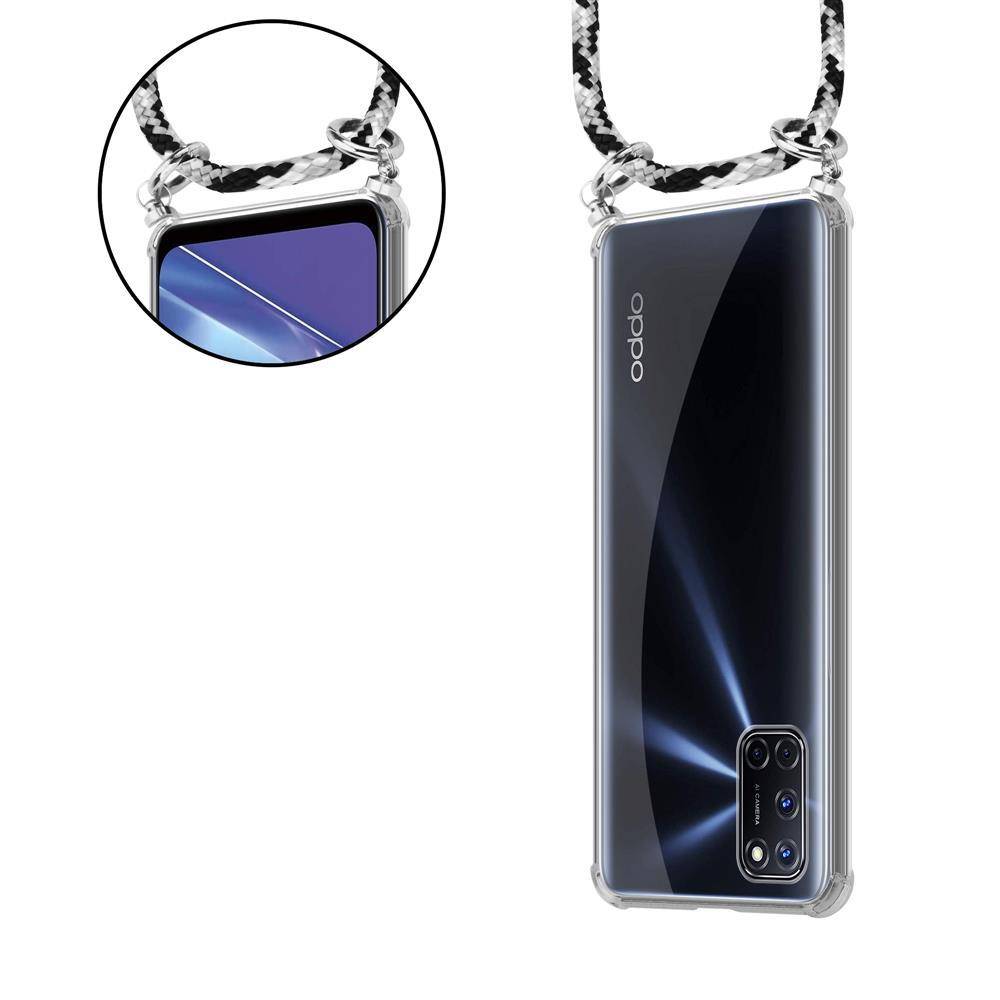 Cadorabo Schutzhülle für Oppo A52 Hülle in Grau Handy Kette Kordel abnehmbares Etui
