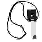Cadorabo Hülle für Apple iPhone 12 PRO MAX Schutzhülle in Schwarz Handy Kette Silikon Kordel abnehmbares Etui