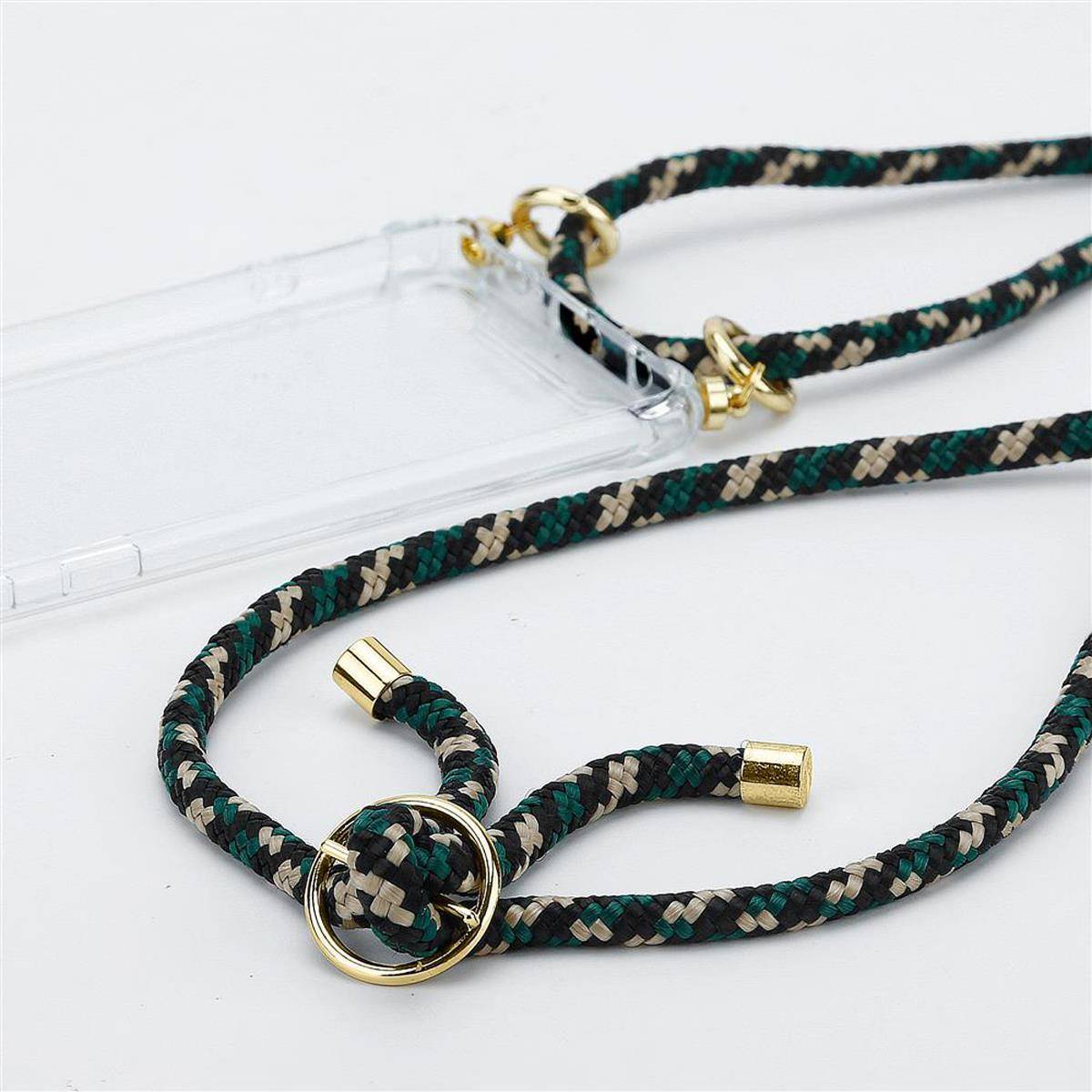 Cadorabo Hülle für Samsung Galaxy A51 4G / M40s Schutzhülle in Braun Handy Kette Silikon Kordel abnehmbares Etui