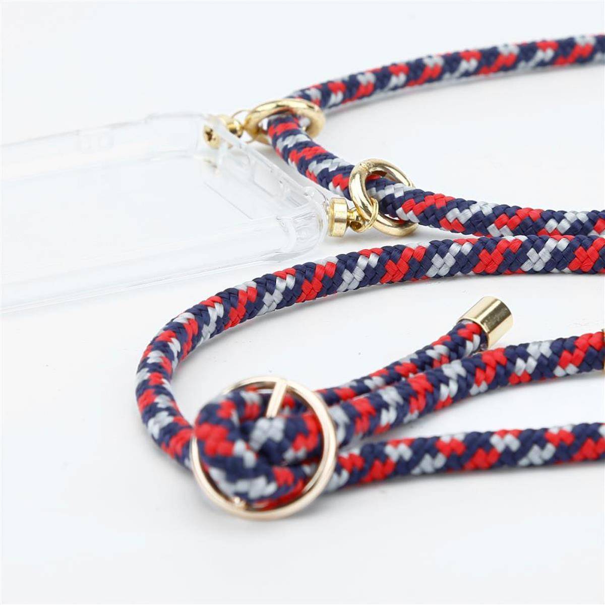 Cadorabo Hülle für Samsung Galaxy A51 4G / M40s Schutzhülle in Blau Handy Kette Silikon Kordel abnehmbares Etui