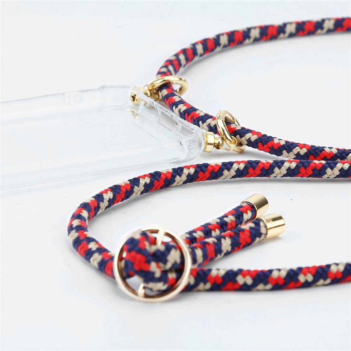 Cadorabo Hülle für Samsung Galaxy A51 4G / M40s Schutzhülle in Blau Handy Kette Silikon Kordel abnehmbares Etui