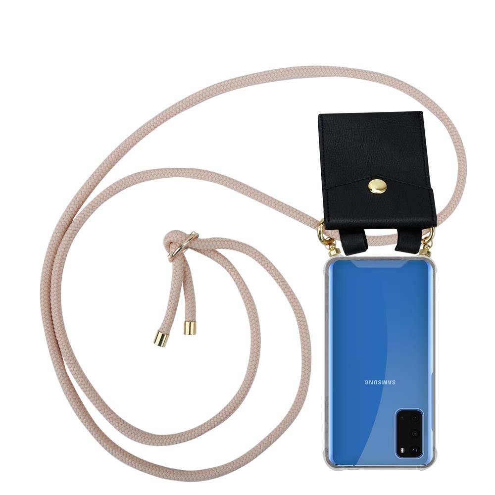 Cadorabo Hülle für Samsung Galaxy S20 Schutzhülle in Rosa Handy Kette Silikon Kordel abnehmbares Etui
