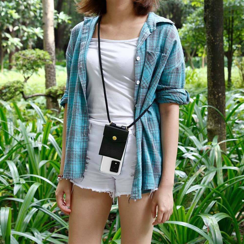 Cadorabo Hülle für Samsung Galaxy S20 ULTRA Schutzhülle in Schwarz Handy Kette Silikon Kordel abnehmbares Etui