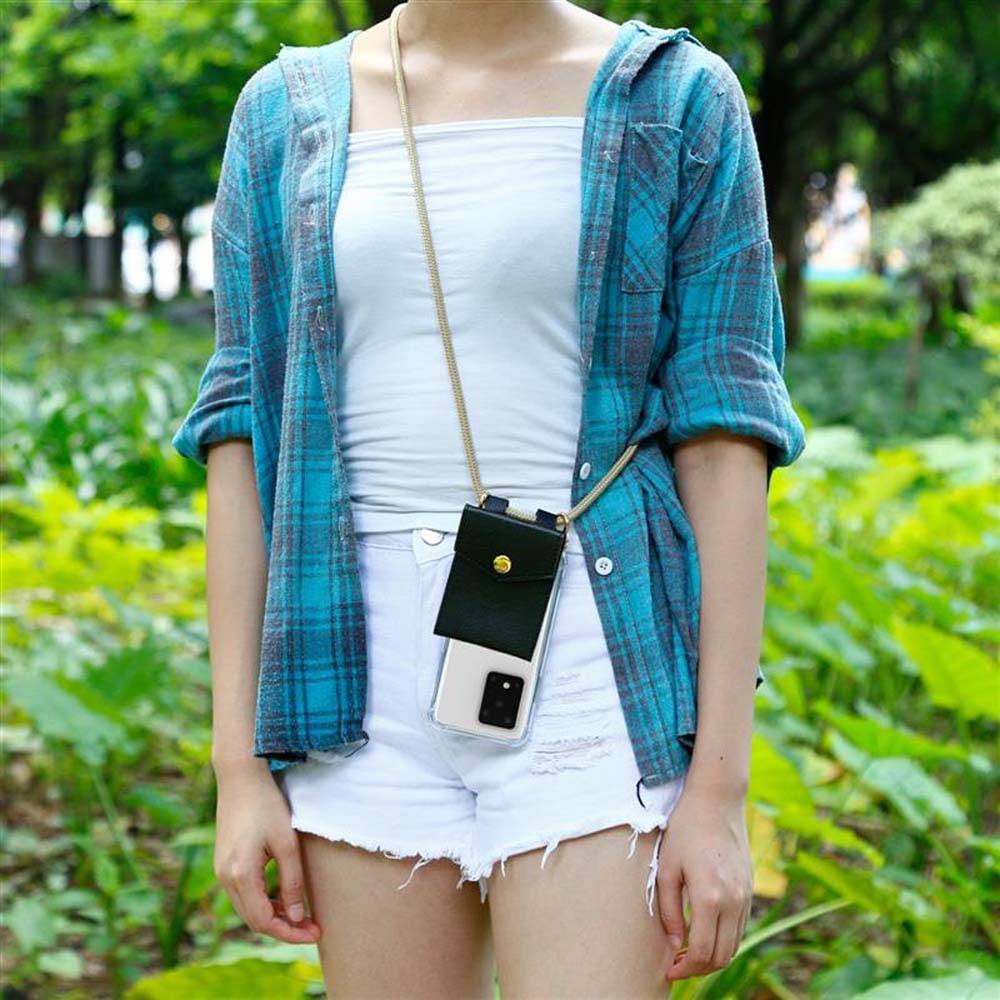 Cadorabo Hülle für Samsung Galaxy S20 ULTRA Schutzhülle in Braun Handy Kette Silikon Kordel abnehmbares Etui