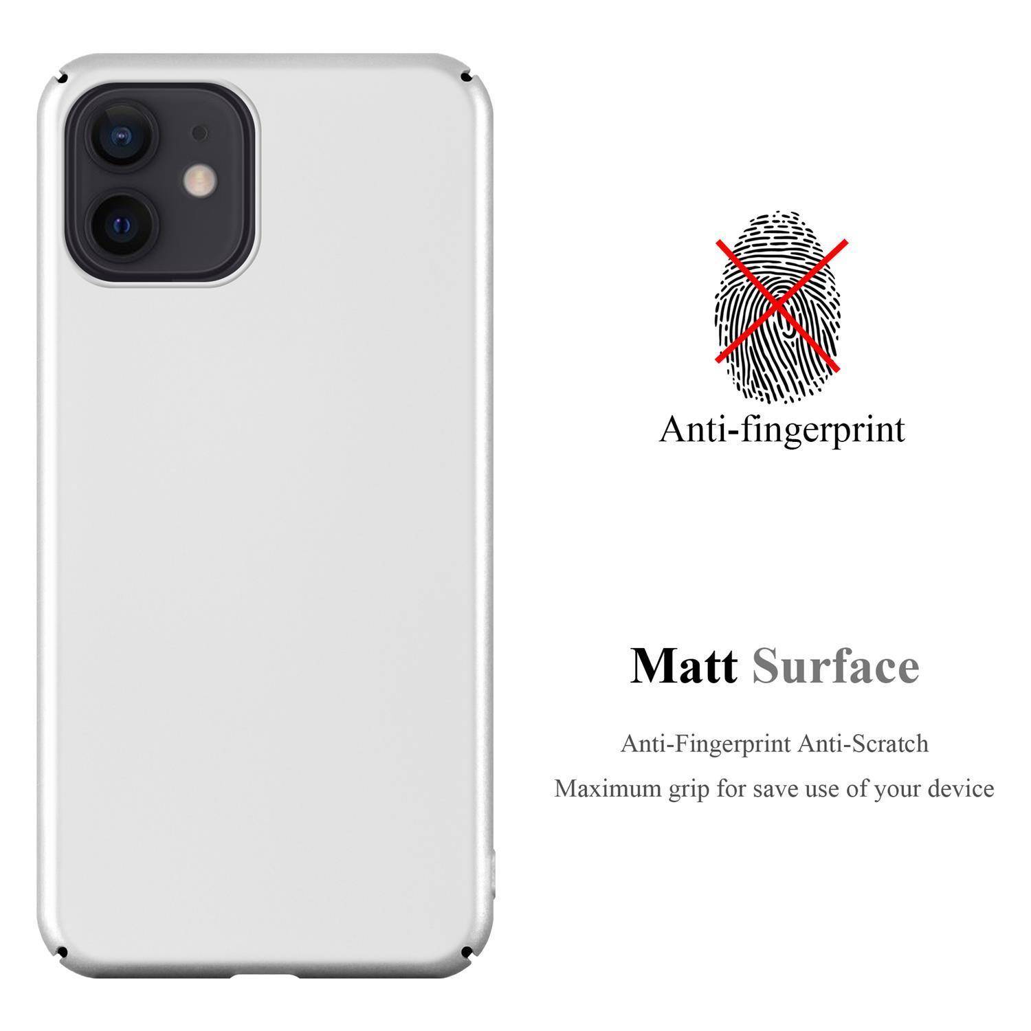 Cadorabo Hülle für Apple iPhone 12 MINI Schutzhülle in Silber Hard Case Handy Hülle Etui