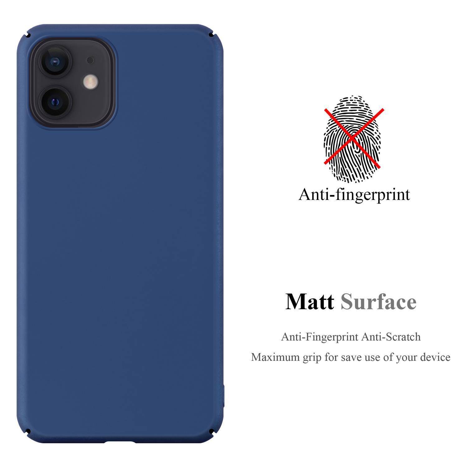 Cadorabo Hülle für Apple iPhone 12 PRO MAX Schutzhülle in Blau Hard Case Handy Hülle Etui