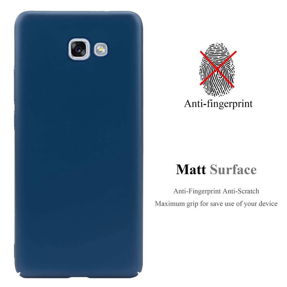 Cadorabo Hülle für Samsung Galaxy A7 2017 Schutzhülle in Blau Hard Case Handy Hülle Etui