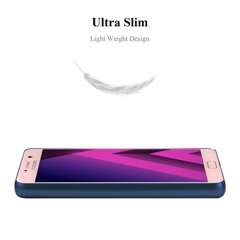 Cadorabo Hülle für Samsung Galaxy A7 2017 Schutzhülle in Blau Hard Case Handy Hülle Etui