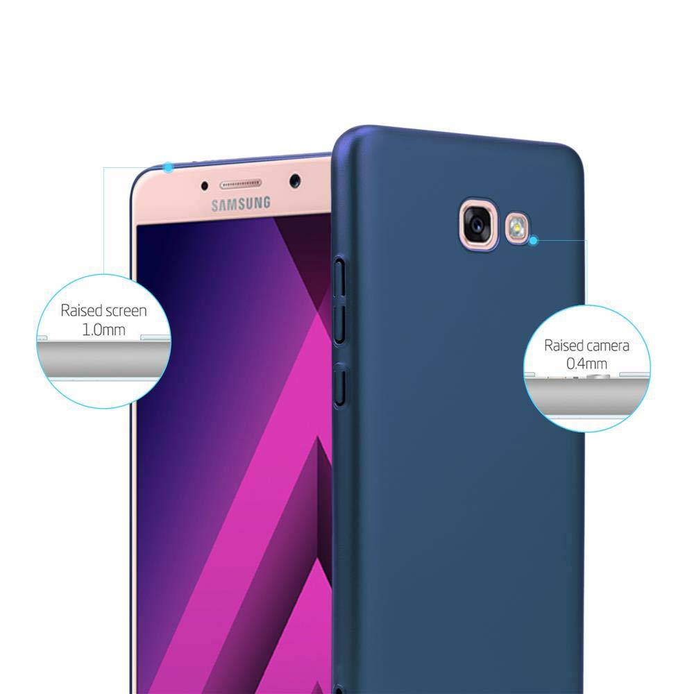 Cadorabo Hülle für Samsung Galaxy A7 2017 Schutzhülle in Blau Hard Case Handy Hülle Etui