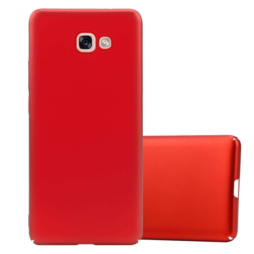 Cadorabo Hülle für Samsung Galaxy A7 2017 Schutzhülle in Rot Hard Case Handy Hülle Etui