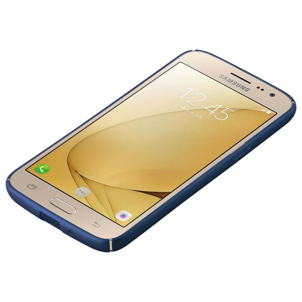 Cadorabo Hülle für Samsung Galaxy J2 2016 Schutzhülle in Blau Hard Case Handy Hülle Etui