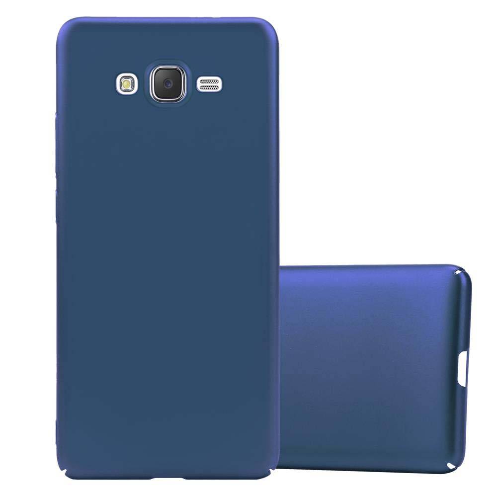 Cadorabo Hülle für Samsung Galaxy J7 2015 Schutzhülle in Blau Hard Case Handy Hülle Etui