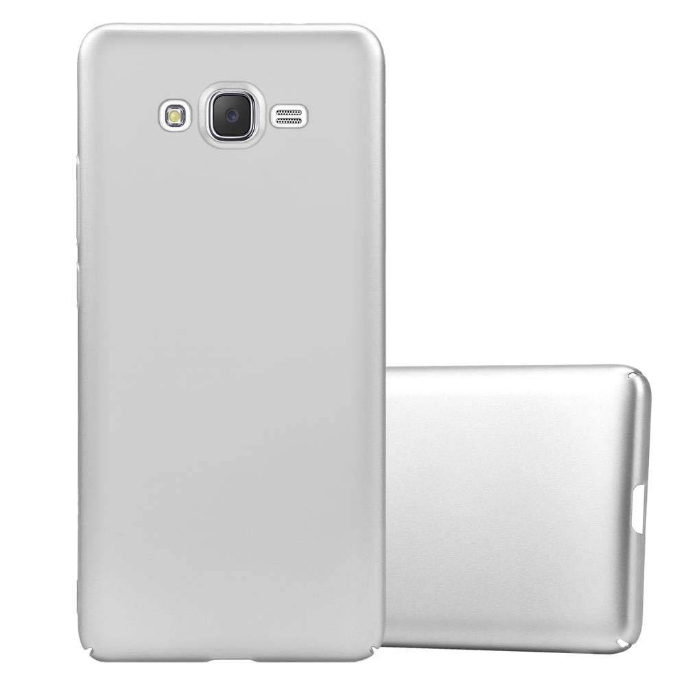 Cadorabo Hülle für Samsung Galaxy J7 2015 Schutzhülle in Silber Hard Case Handy Hülle Etui